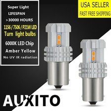 2X 1156 Led Bright Amber DRL