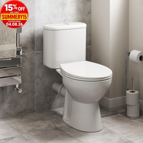 Rimless close coupled toilet - close,