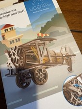 UGears Wooden Bi Plane Model