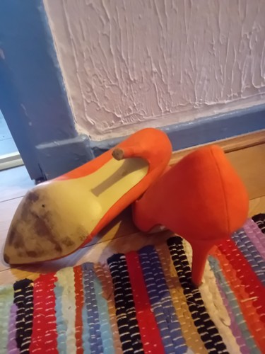 Size fiore orange suede high - 4,