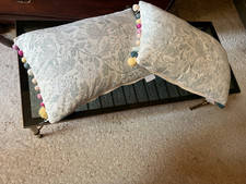 Pair Designer Cushions by Maison Voyage Pale Grey