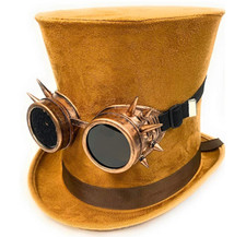 Steampunk Brown Top Hat with