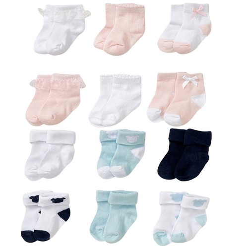Baby boy girl socks pack - 6, bow