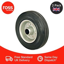 Set of 2 200mm Rubber Wheels