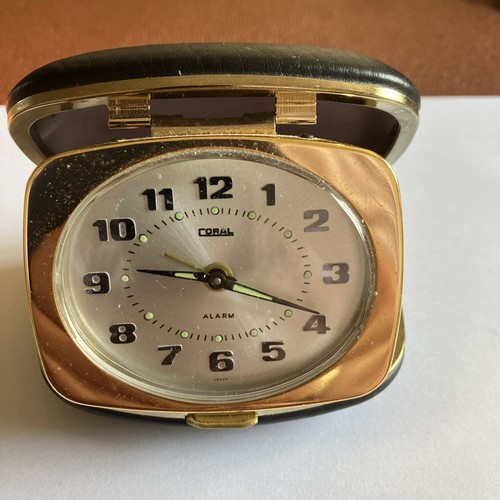 Vintage coral travel alarm - vintage,