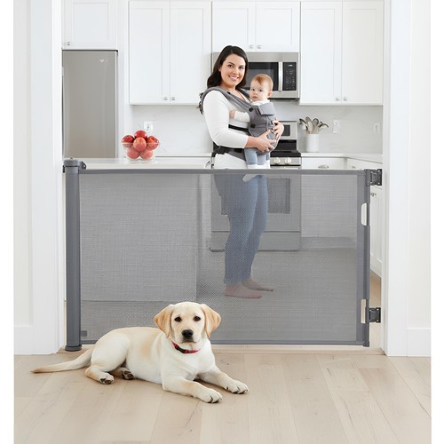 Retractable pet dog gate - retractable,
