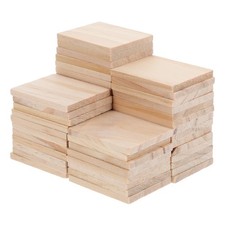 50Pcs Wooden Crafting Blocks