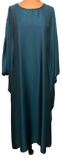 Teal Premium Satin Kaftan Maxi