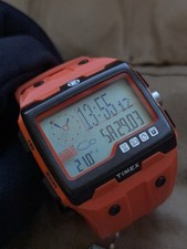 TIMEX Expedition Multi-Function WS4 Orange Digital Watch in Excellent Condition