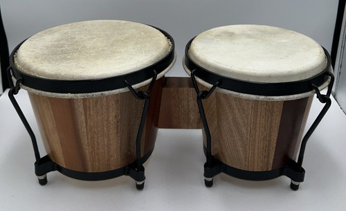 Bongo drum set natural wood - bongo,
