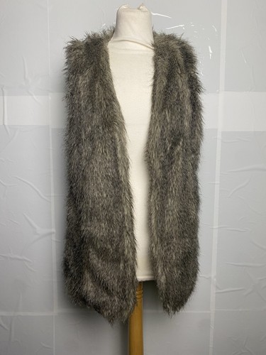 New look grey shaggy faux - grey, fur