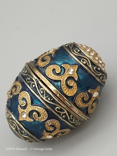 Decorative enamel egg dark - enamel,