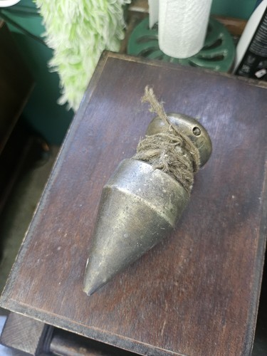 Vintage solid brass plumb - vintage, bob