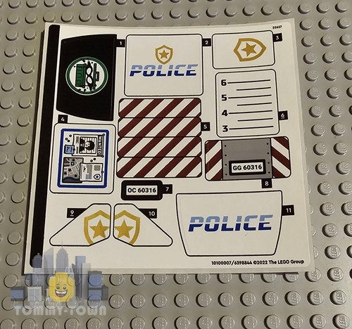 Lego city sticker sheet only - city,