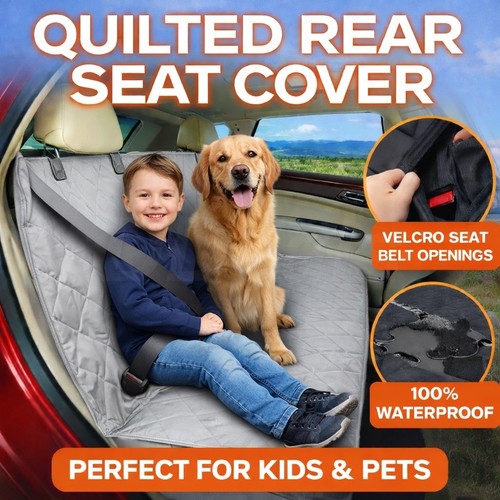 Car rear seat cover - grey, pet