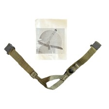 US M1 Helmet Steel Pot Chin Strap w/ Instruction Sheet 1988 Post Vietnam Era D11