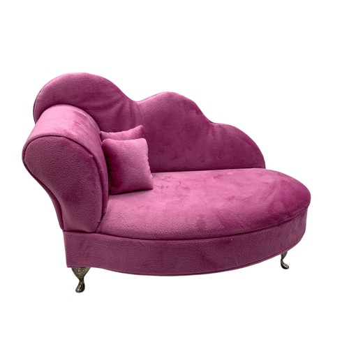 Pink velvet chaise lounge - pink,