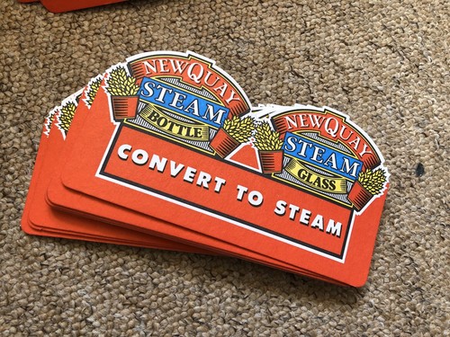 Newquay steam beer mats pack - beer,