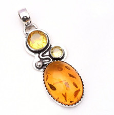 Baltic amber pendant gemstone - baltic,