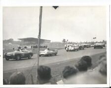 AC BRISTOL AND LOTUS FORD AT BRANDS HATCH 5 AUGUST 1957 B/W PHOTOGRAPH