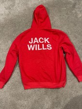 Jack Wills Red Zip Up Hoodie