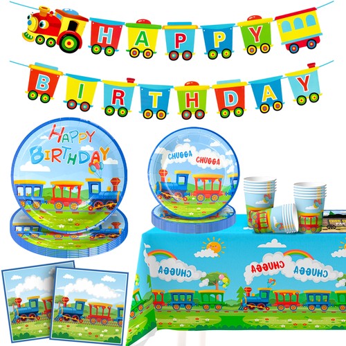 Train party tableware car - tableware,