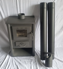 Freestanding Steel Fireplace Stove (Maximum Power: 12 kW)set Black Flue Pipes