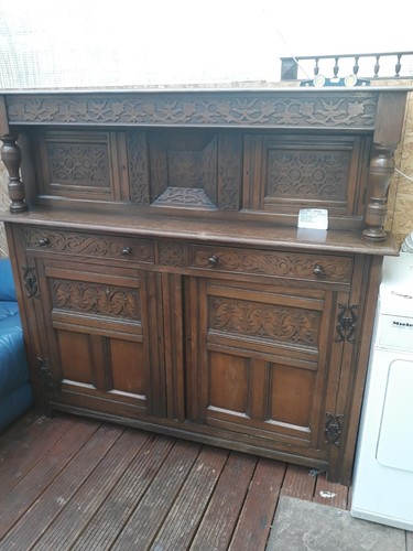 Oak court cupboard - oak,