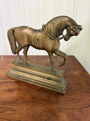 Victorian brass horse door - brass,