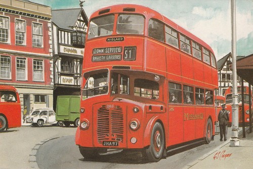 Midland red bus shrewsbury - red,