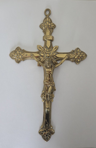 Vintage metal crucifix - vintage,
