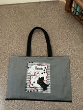 BN AND HANDMADE  SCOTTIE DOG THEME GENUINE HARRODS FABRIC TOTE BAG