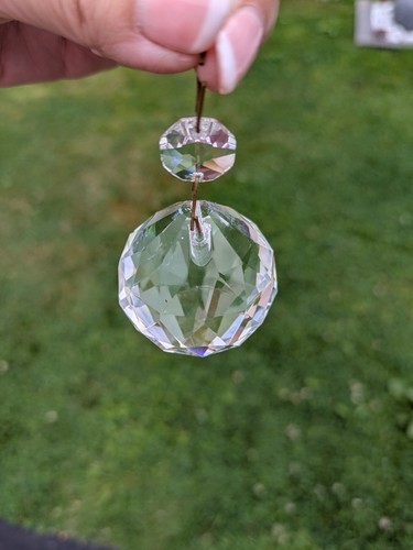 Glass chrystal chandelier - glass,