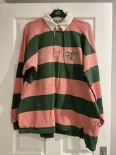Vintage 80’s 90’s Benetton Striped Rugby Shirt Made In Italy Long Sleeve 