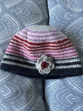 Kusan pink & grey striped Wool