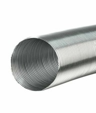 Silver Aluminium Flexible Hose - 80mm / 2.5m Alloy Flexi Air Duct Pipe Tube Heat