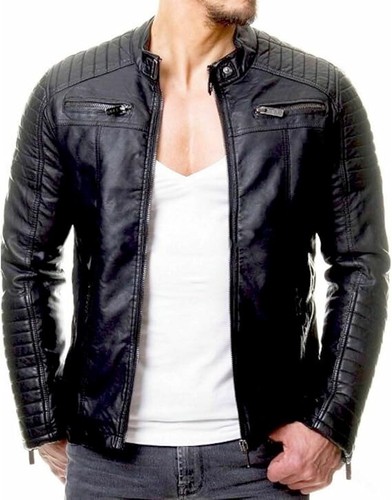 Cafe racer leather - jacket, soft
