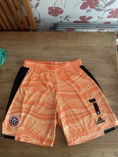 Sheffield United 21/22 Adam Davies Match Worn Goalkeeper Shorts Large Adidas