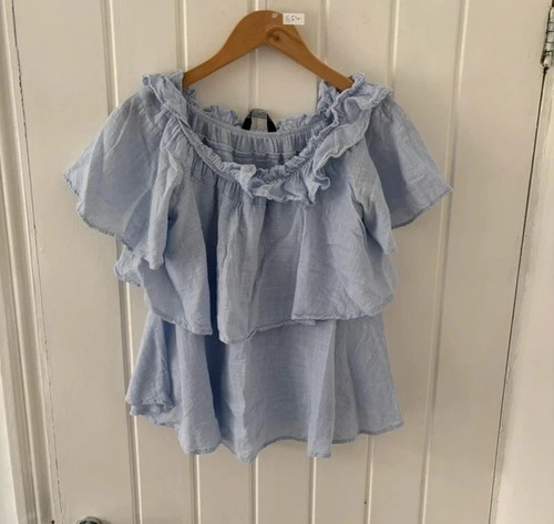 Zara light blue off - zara,