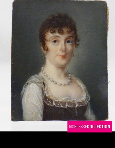 Antique french lady portrait - lady,
