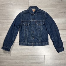 Vintage Levis 70500 04 Women’s Dark Indigo Blue Denim Trucker Jacket Size L VGC