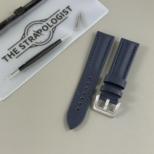 Blue sailcloth watch strap - sailcloth,