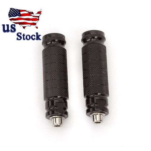 Cnc black motorcycle foot pegs - cnc,
