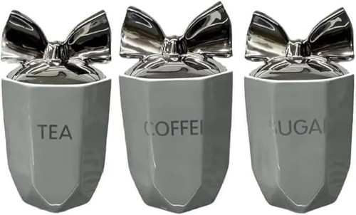 Tea coffee sugar canister set - coffee,