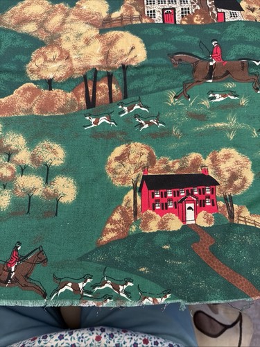 Equestrian fox hunt fabric - equestrian,, 1