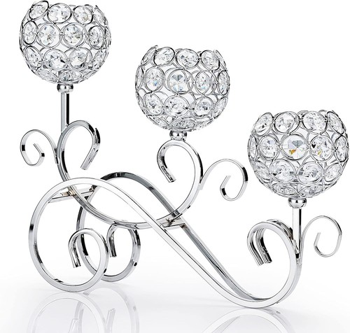 Arm crystal bowls - crystal, tealight