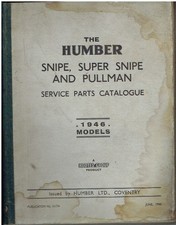HUMBER SNIPE , SUPER SNIPE &