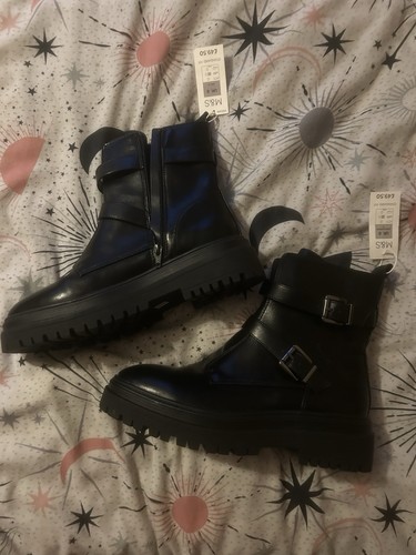 Block heel biker zip - ,