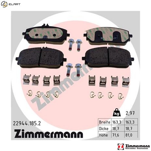 Brake pad set disc - set,