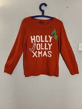 F&F HOLLY JOLLY SEQUINED CHRISTMAS RED FESTIVE SIZE 16 JUMPER PULLOVER